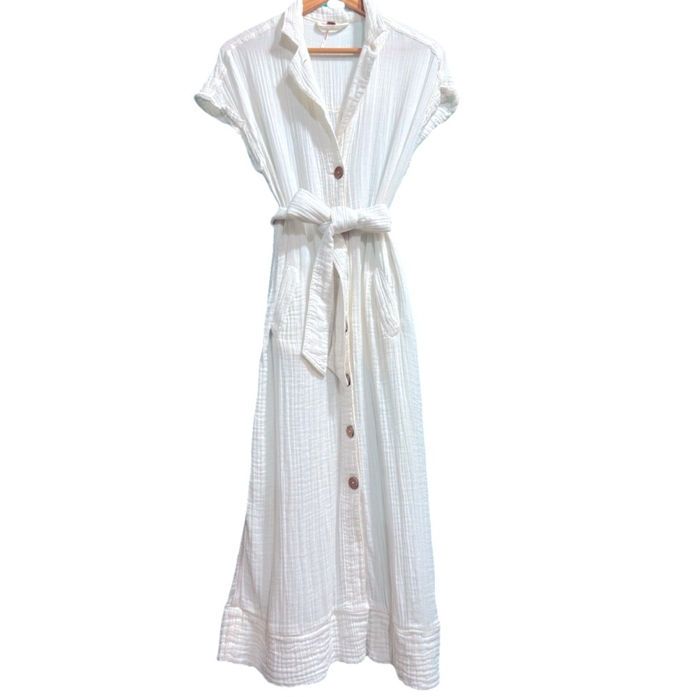 Free People Endless Summer White Cotton
Button Down Midi - Picture 3 of 15